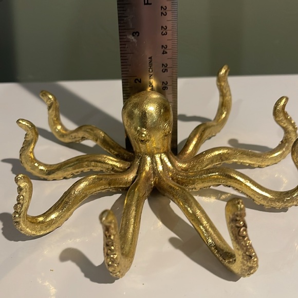Decorative Gold Octopus Figurines - Set of 3 Unique Home Accents - Picture 8 of 8